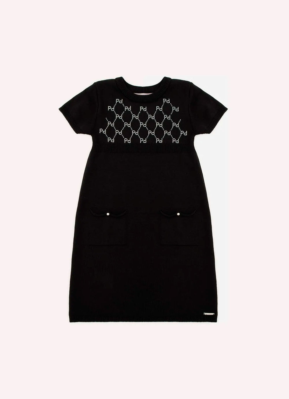 Vestido Tricot Monograma Cristal