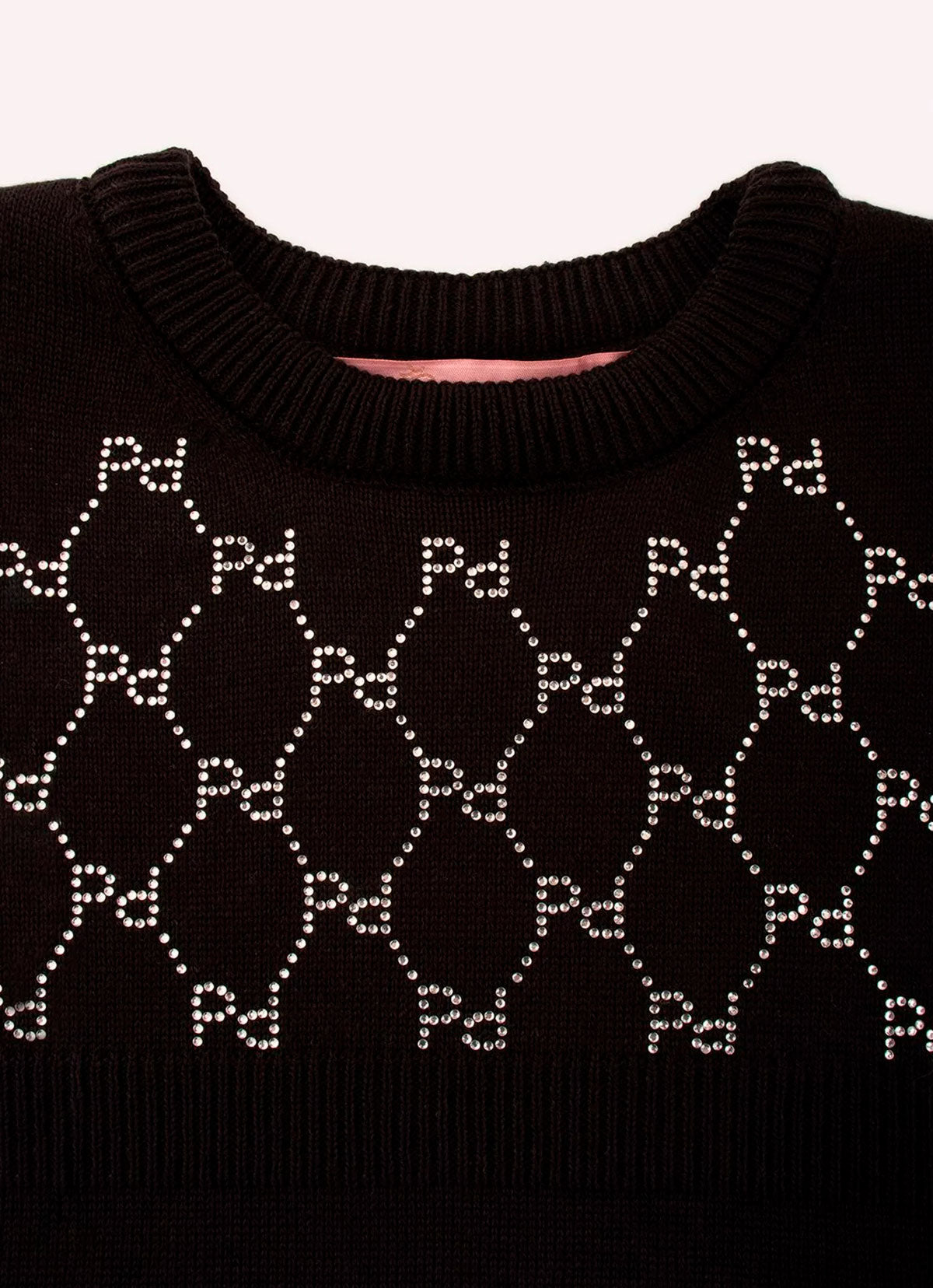 Vestido Tricot Monograma Cristal