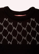 Vestido Tricot Monograma Cristal