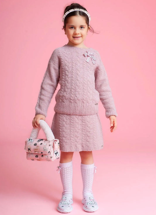 Saia Short Tricot Ponto Trança Sem Costura