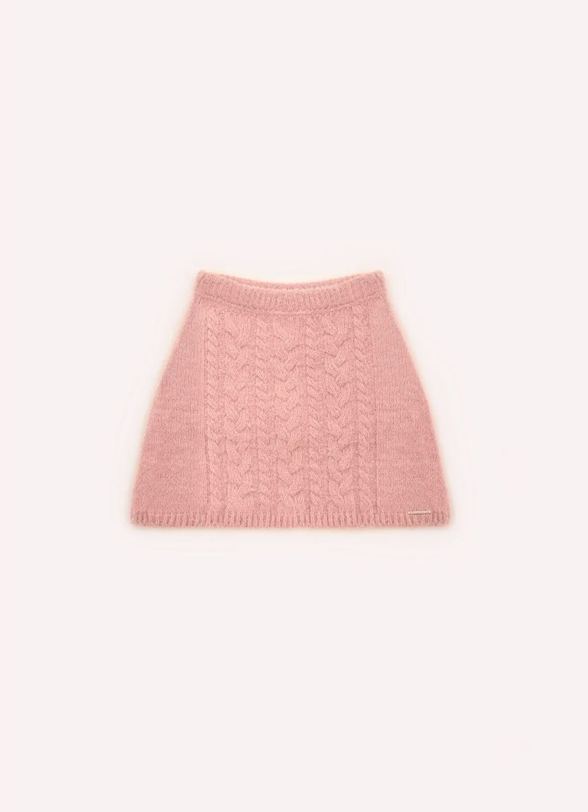 Saia Short Tricot Ponto Trança Sem Costura