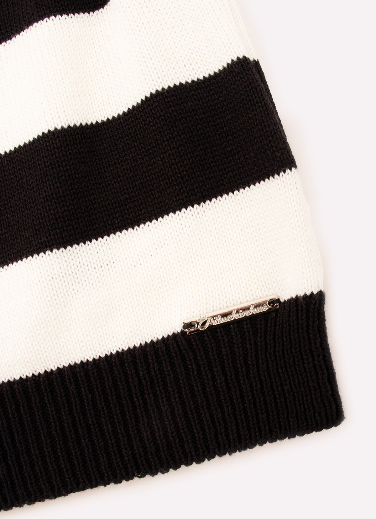Colete Tricot Cropped Listrado Laços Cristal