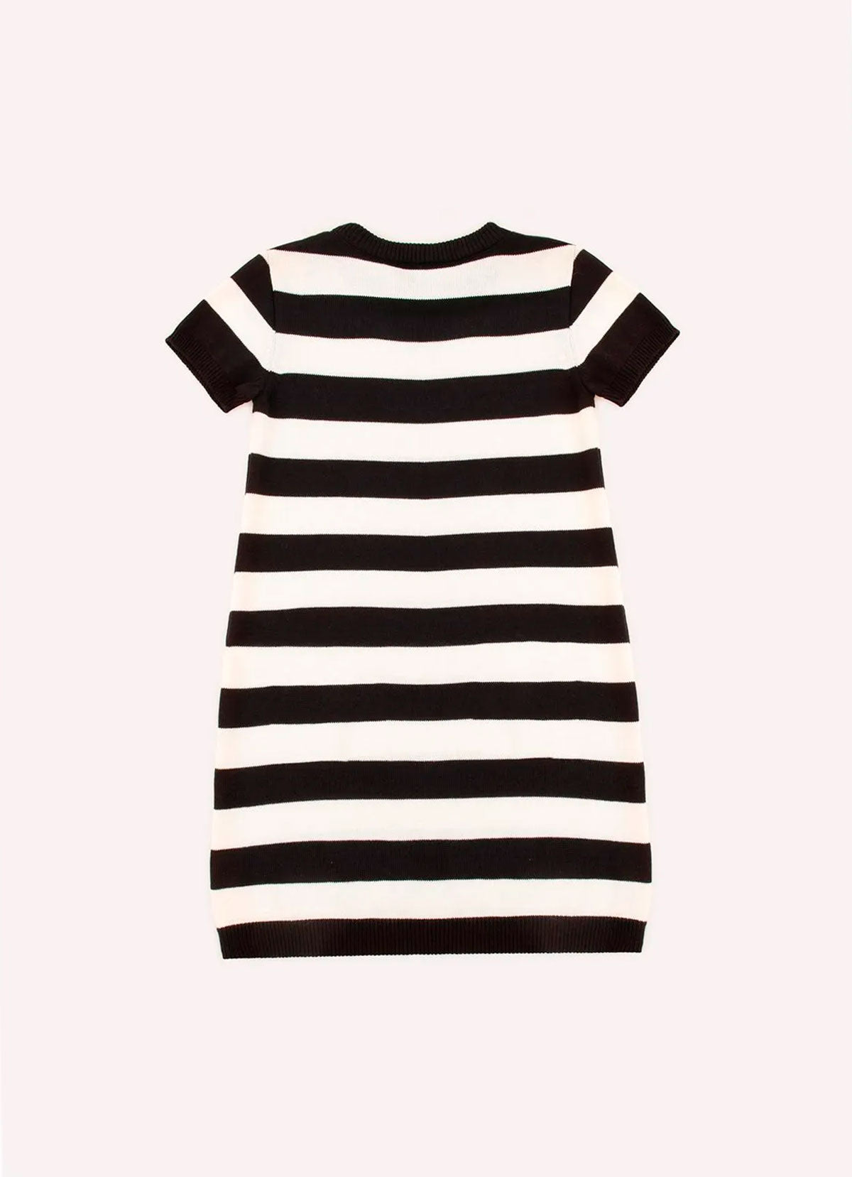 Vestido Tricot Listrado Laços Cristal