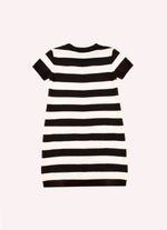 Vestido Tricot Listrado Laços Cristal