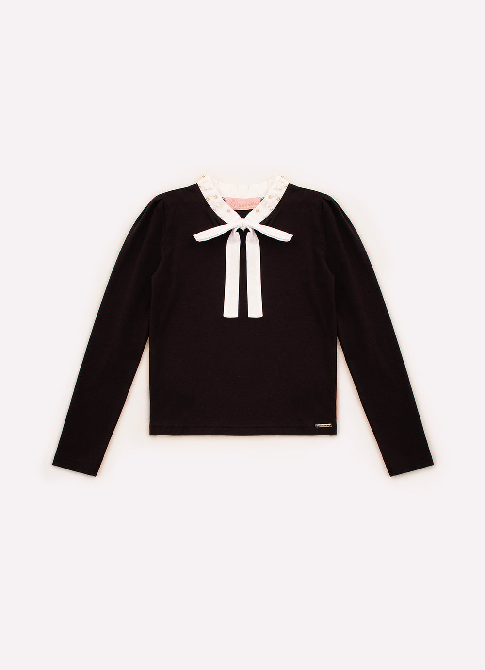 Blusa Cotton Gola Tricoline Bordados