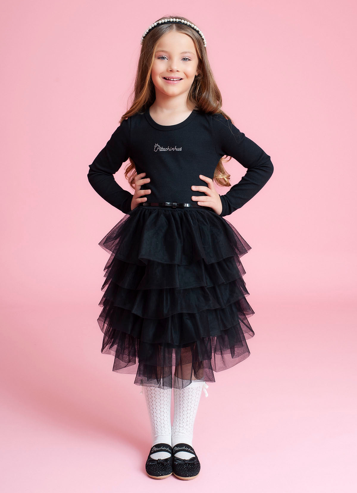 Vestido Ribana Saia Tule