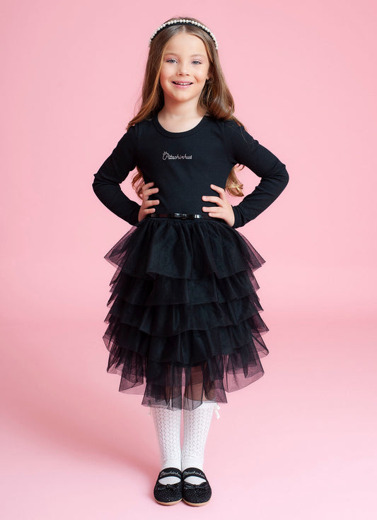 Vestido Ribana Saia Tule