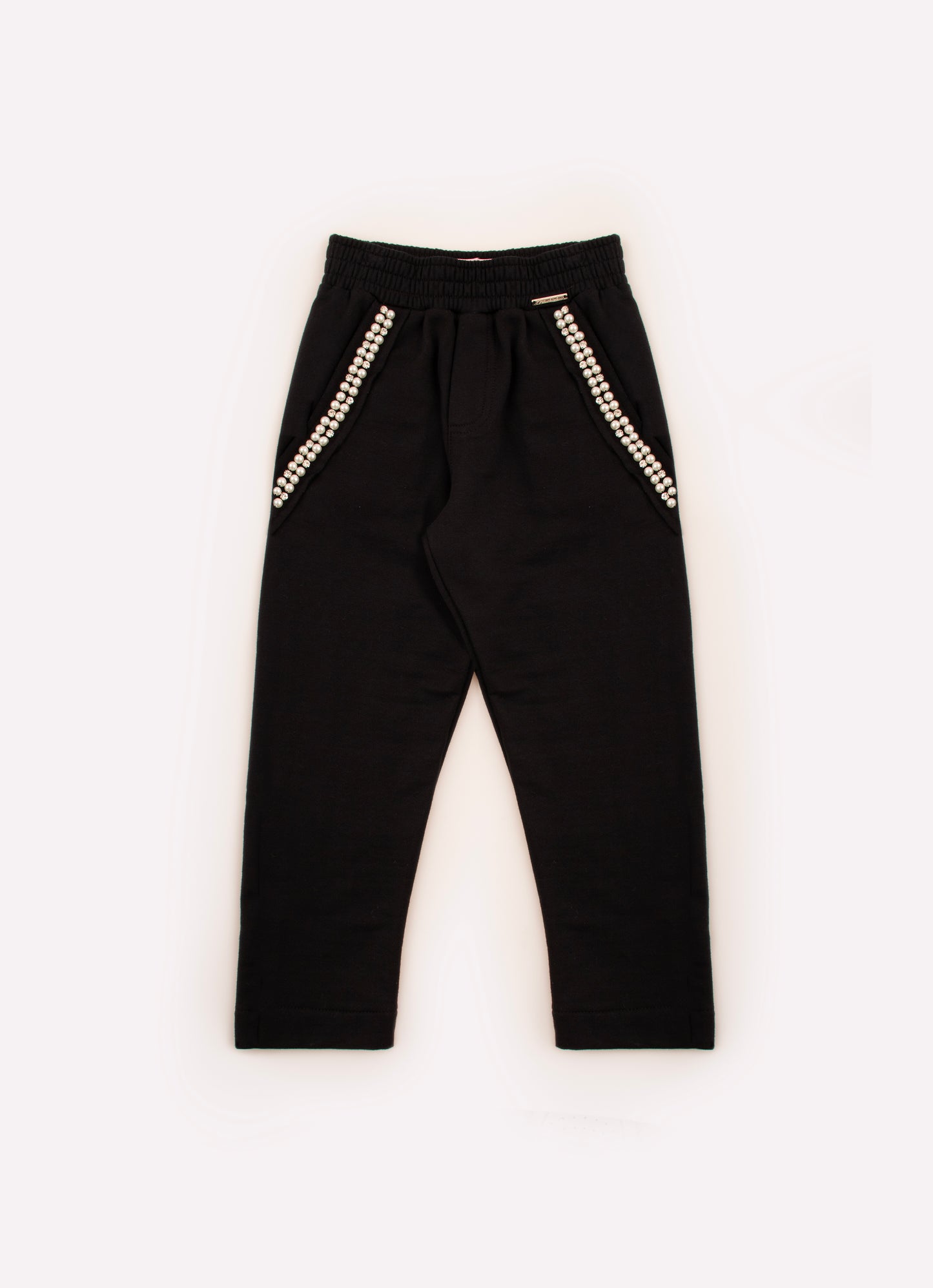 Calça Reta Moletom Bordados