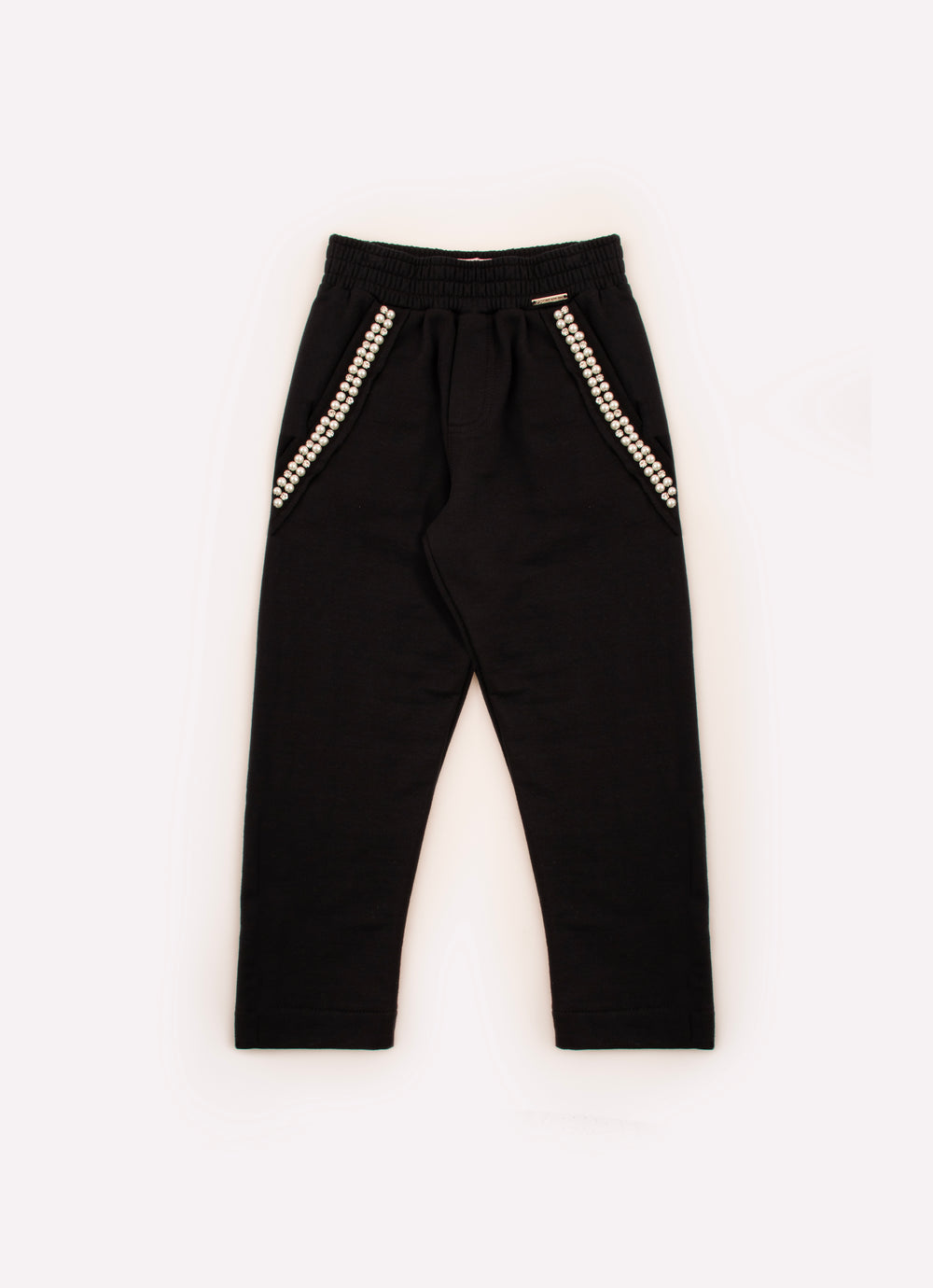 Calça Reta Moletom Bordados