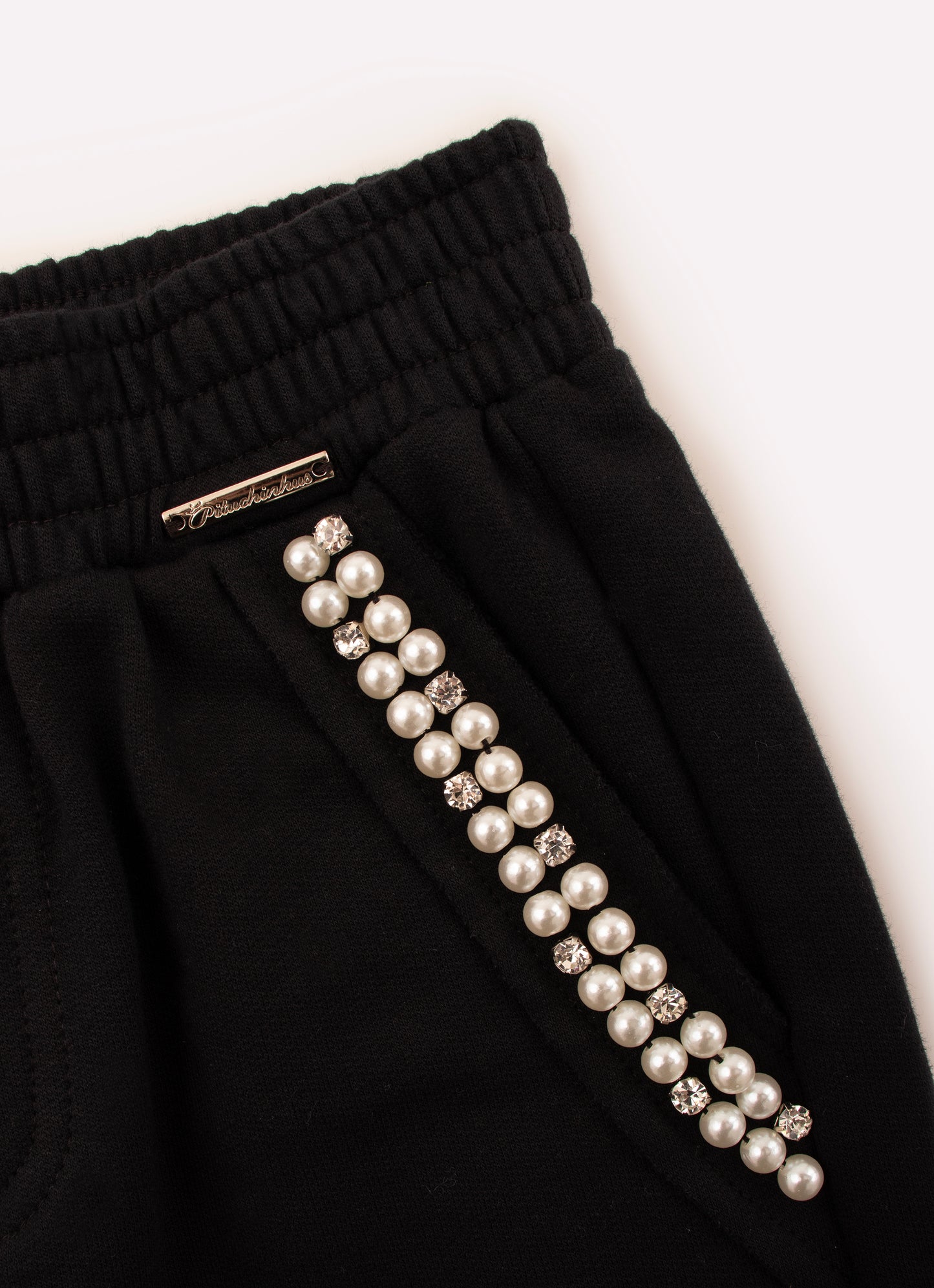 Calça Reta Moletom Bordados