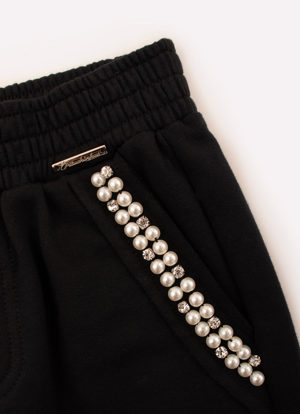 Calça Reta Moletom Bordados