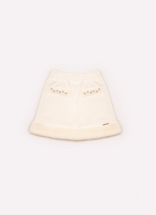 Saia Short Moletom Bordados