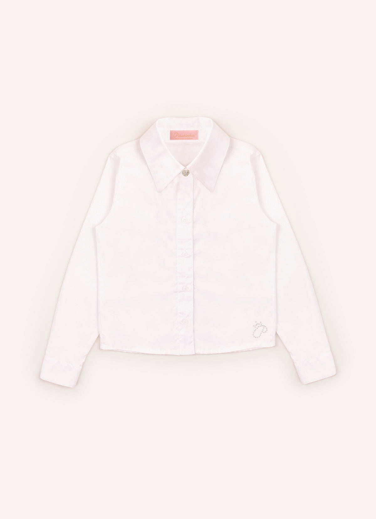 Camisa Tricoline Botão Coração