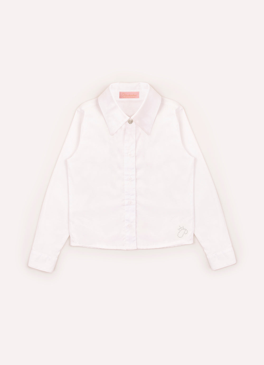 Camisa Tricoline Botão Coração