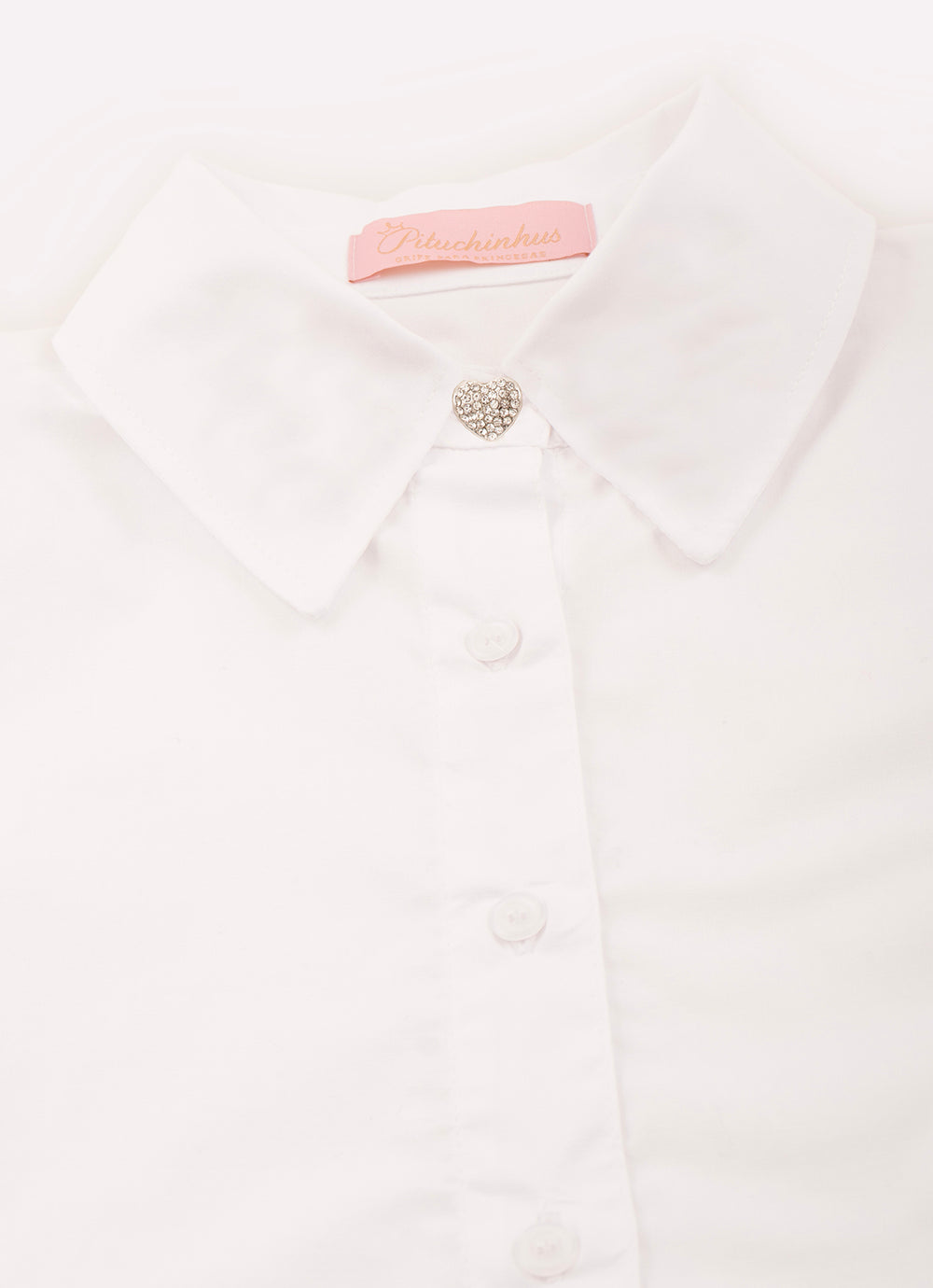 Camisa Tricoline Botão Coração