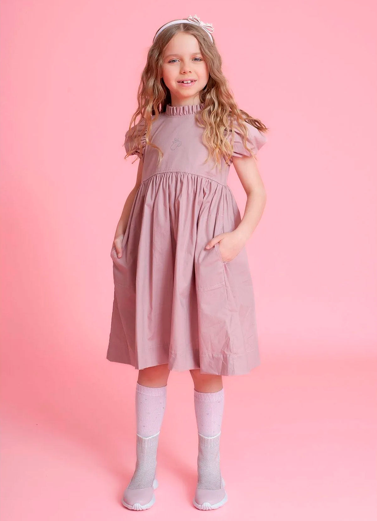 Vestido Tricoline Gola Babadinho