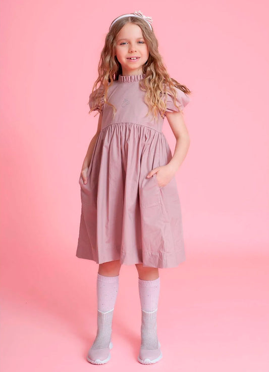 Vestido Tricoline Gola Babadinho