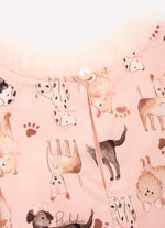 Vestido Algodão Mangas Tule