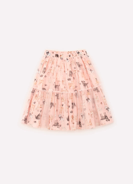 Saia Short Algodão e Tule