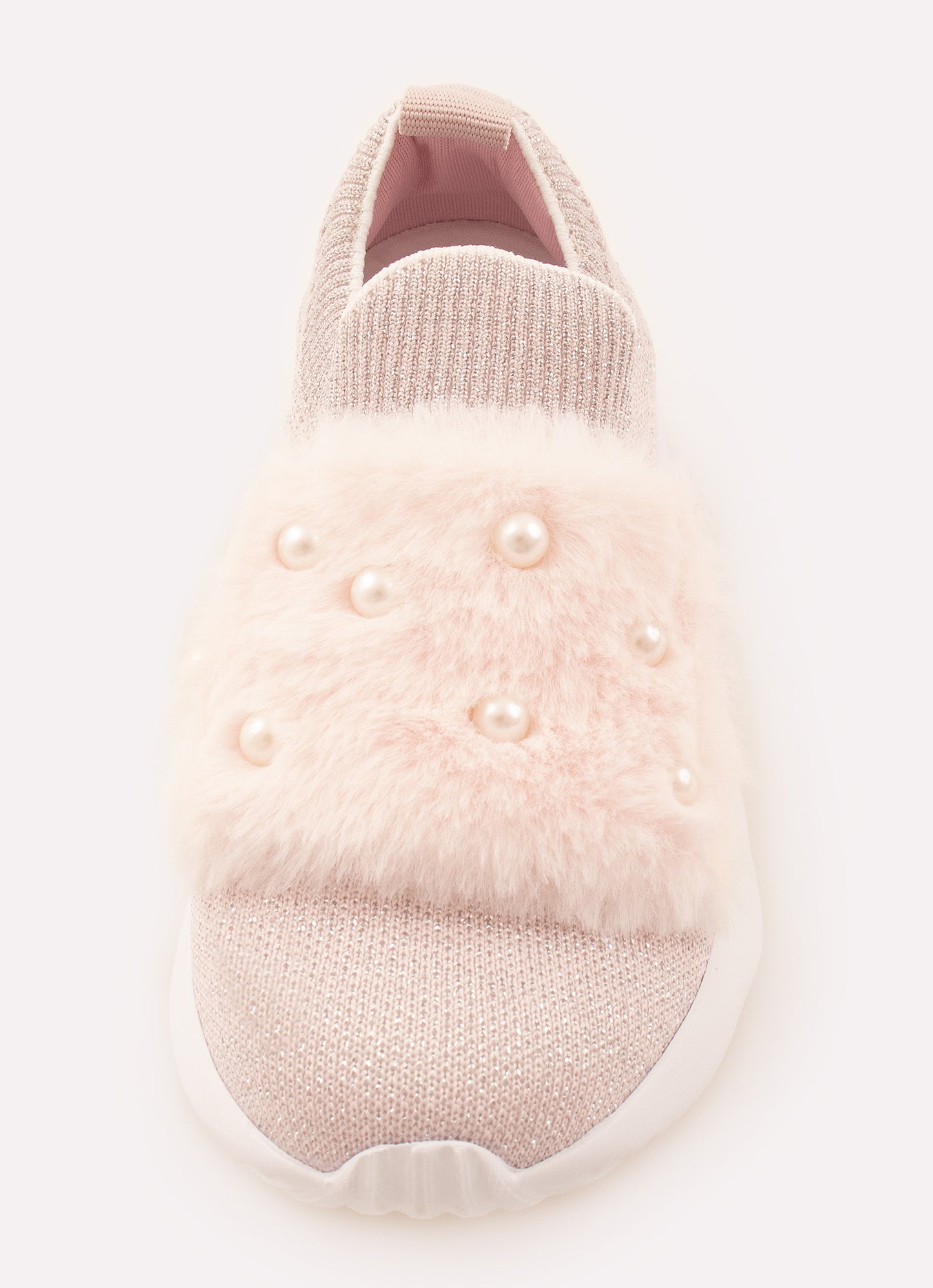 Tênis Knit Pele e Pérolas