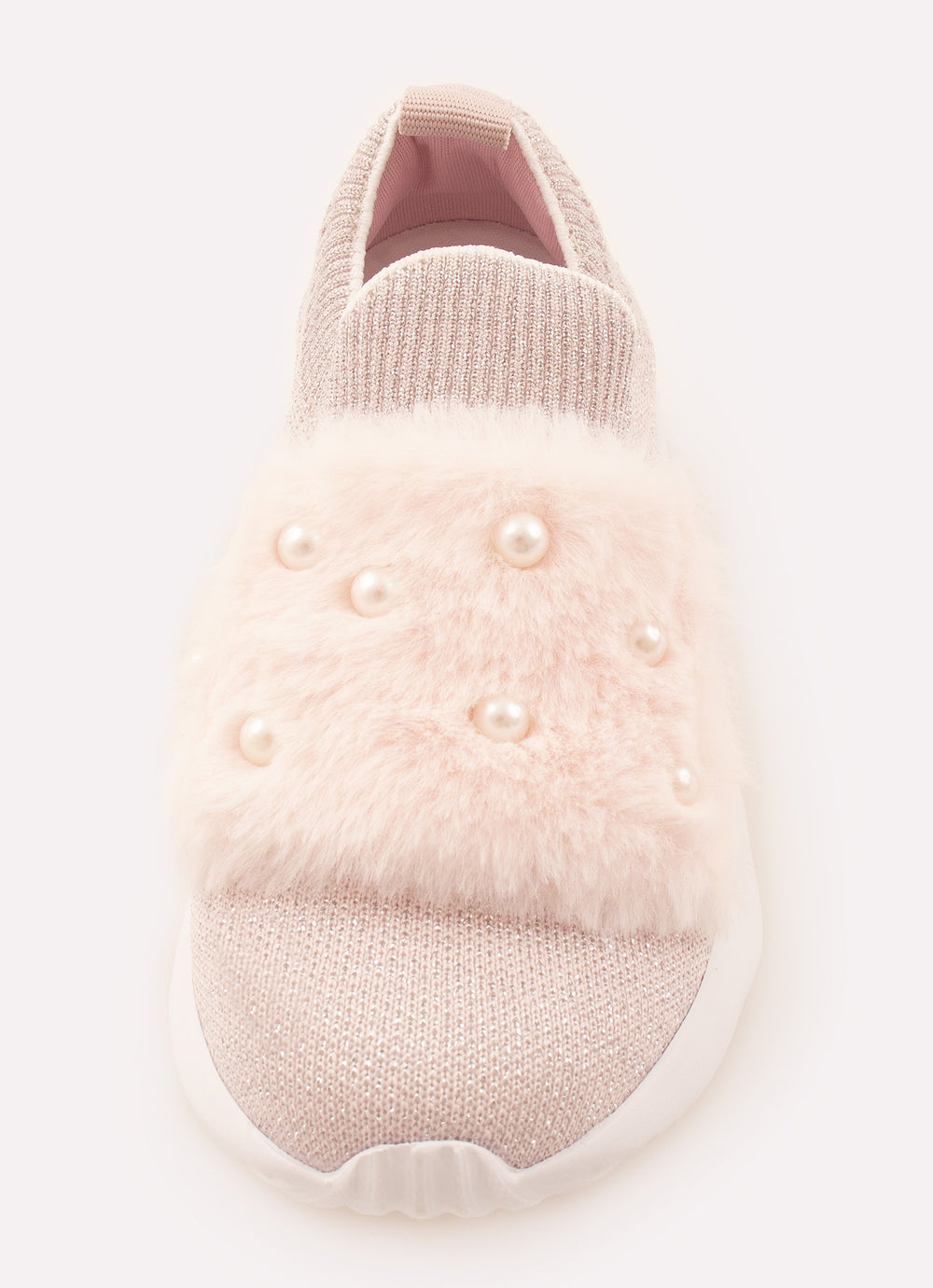 Tênis Knit Pele e Pérolas