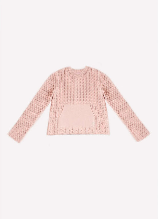 Blusa Tricot Tranças Canguru