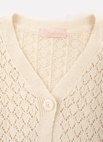 Casaco Tricot Ponto Rendado