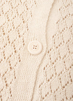 Casaco Tricot Ponto Rendado