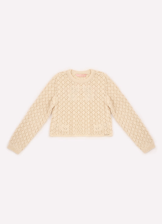 Blusa Tricot Ponto Rendado