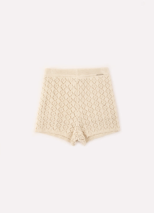 Short Tricot Ponto Rendado