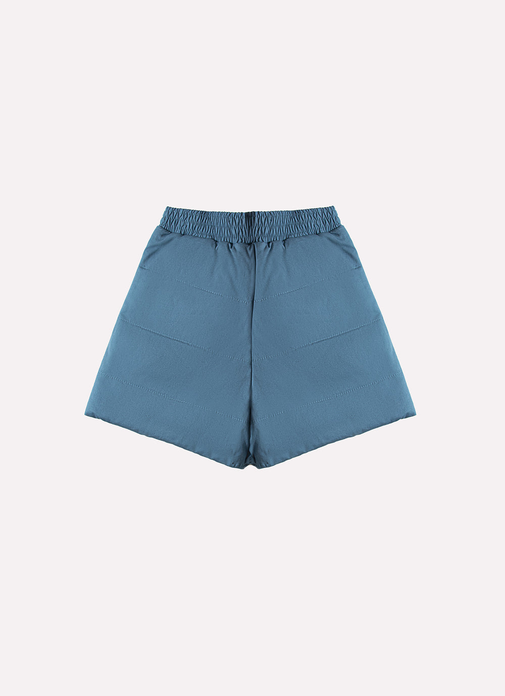 Short Puffer Tricoline Bolsos Botões Joia Coração