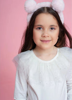 Blusa Cotton Gola Tule Cristais