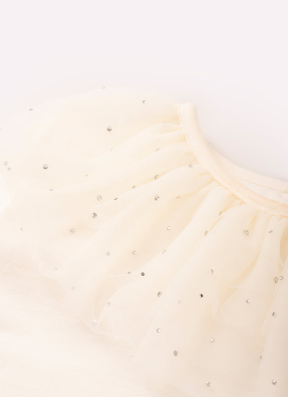 Blusa Cotton Gola Tule Cristais