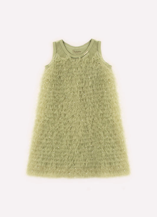 Vestido Babadinhos Tule Cristal