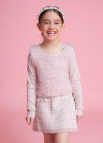 Blusa Cropped Ribana Tule Cristais