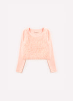 Blusa Cropped Ribana Tule Cristais