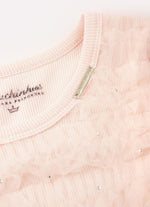 Blusa Cropped Ribana Tule Cristais
