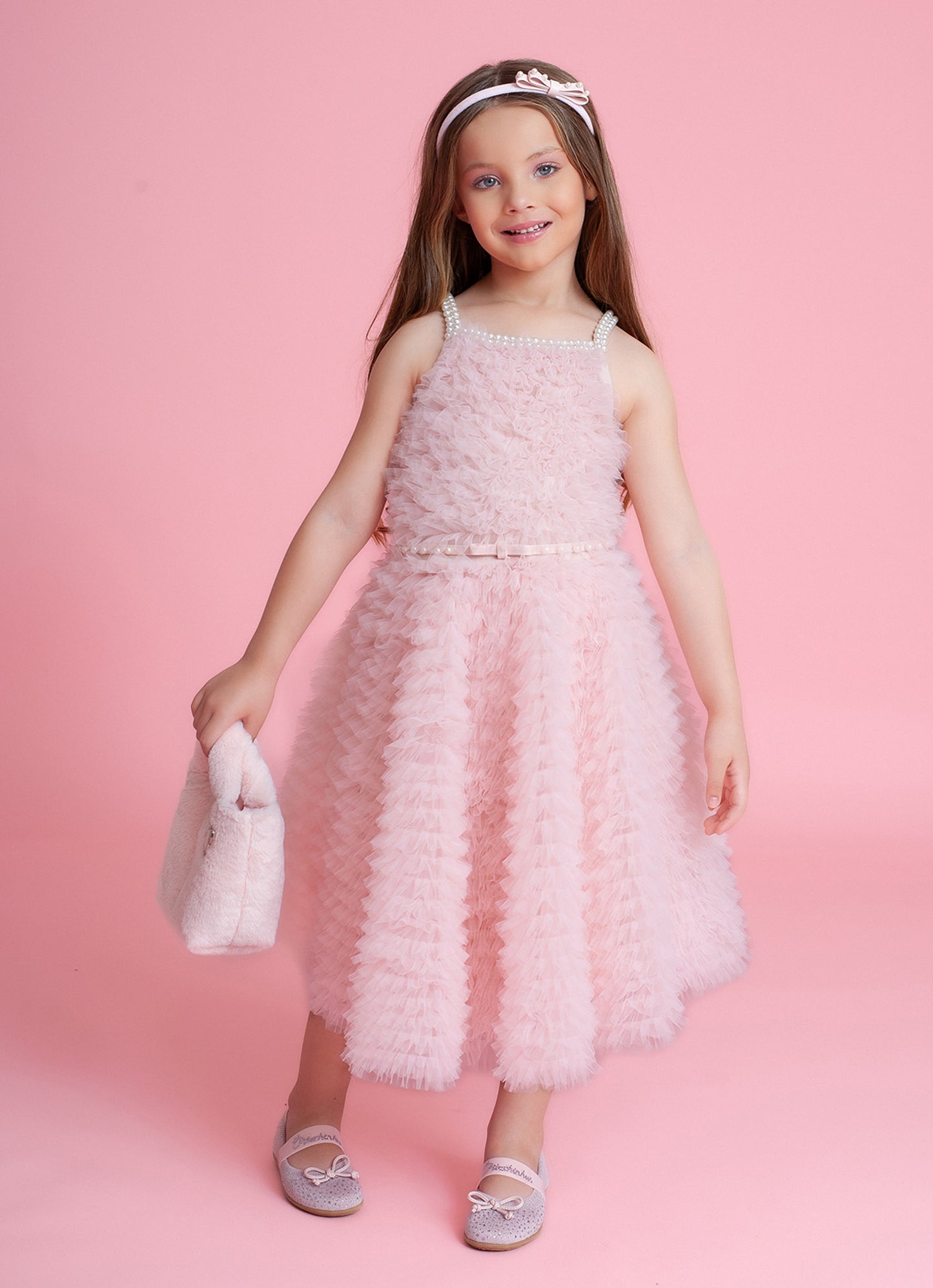 Vestido Conceito Babadinhos Tule Pérolas