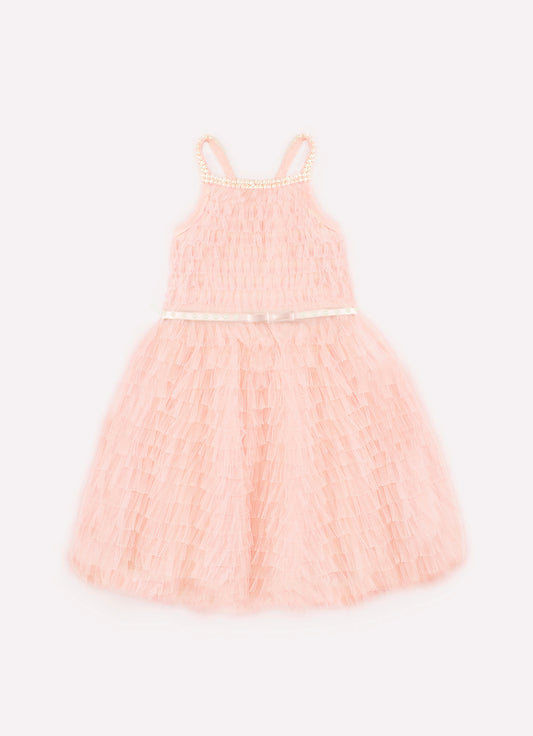 Vestido Conceito Babadinhos Tule Pérolas