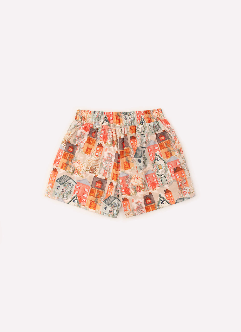 Short Algodão Estampado Casinhas