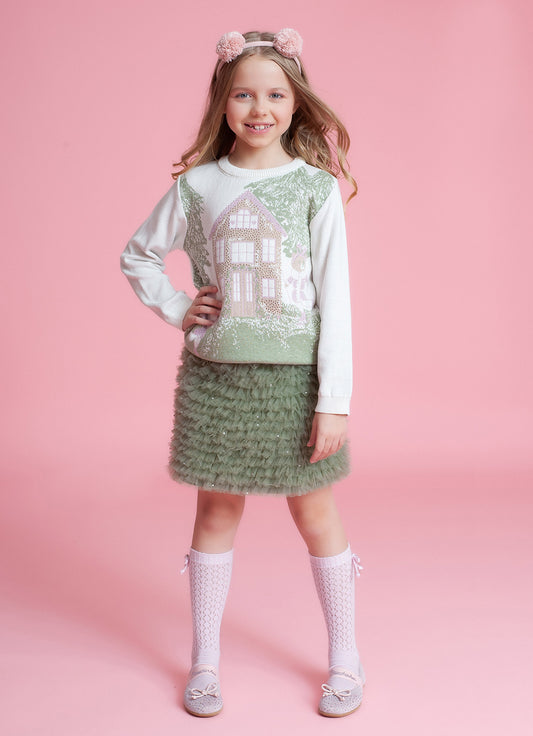 Blusa Tricot Cenário Neve Cristal