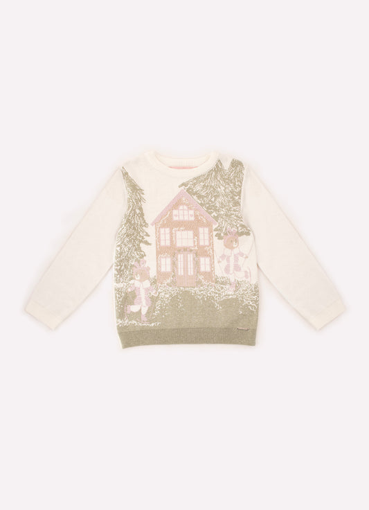 Blusa Tricot Cenário Neve Cristal
