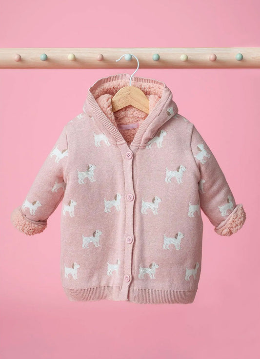 Maxi Casaco Tricot Cachorrinhos