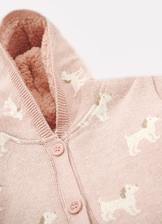 Maxi Casaco Tricot Cachorrinhos