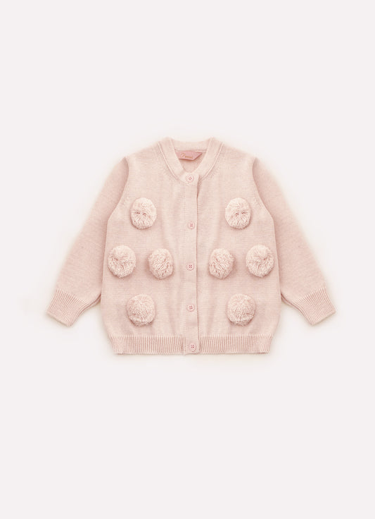 Casaco Tricot Pompons