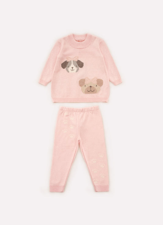 Conjunto Tricot Blusa Cachorrinho e Legging
