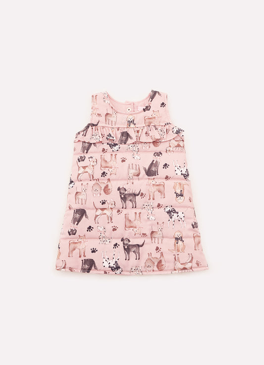 Vestido Puffer Cachorrinhos
