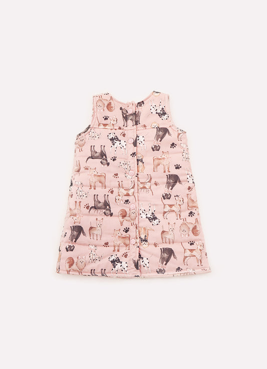 Vestido Puffer Cachorrinhos