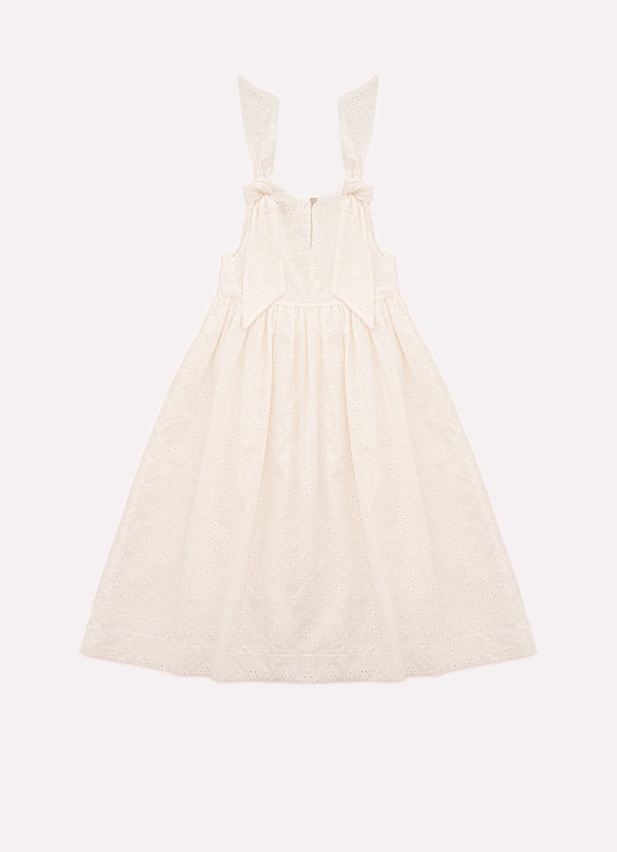 Vestido Broderi Laços Ombros