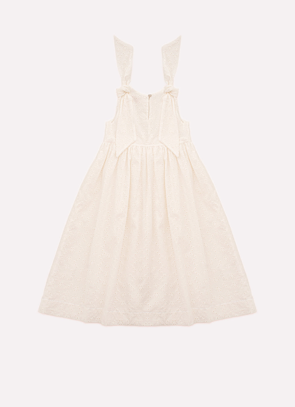 Vestido Broderi Laços Ombros